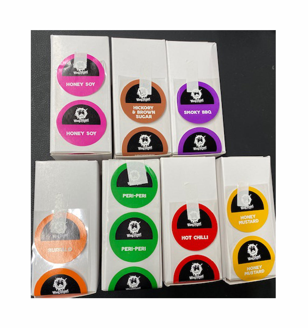 Roll of 500 Wing Street Stickers - Asst Flavours - PHA025