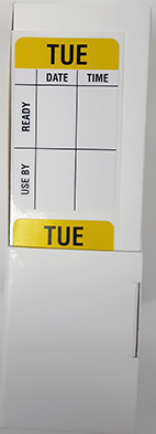 Shelf Life Sticker - Tuesday